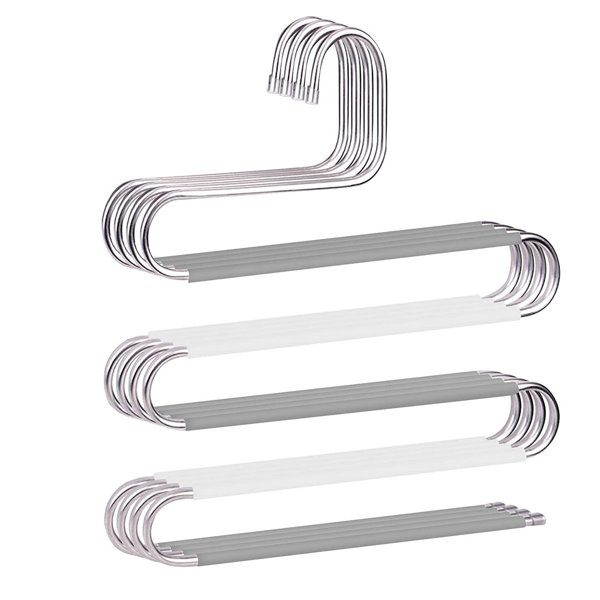 Symple Stuff Pants Hangers Non Slip Space Saving Hangers 4 Pack